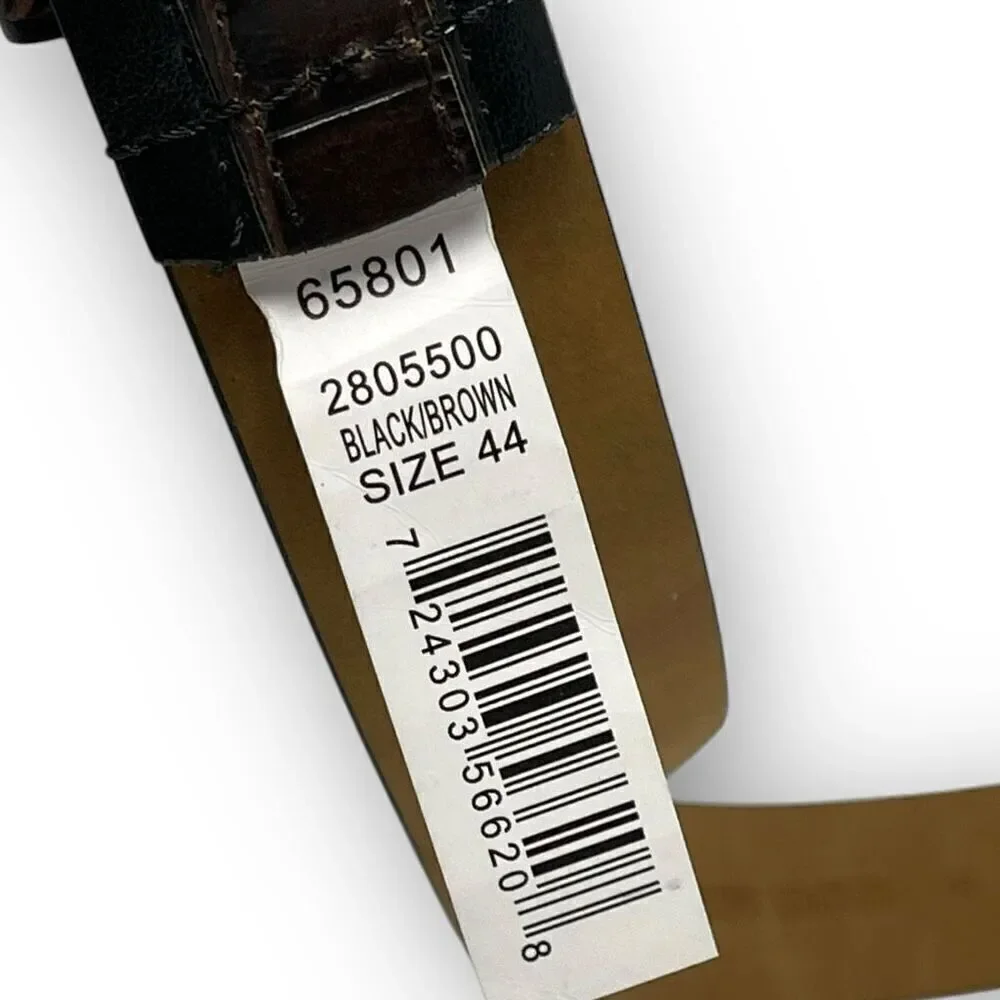 Genuine Leather Black Brown Men’s Belt Size 44”